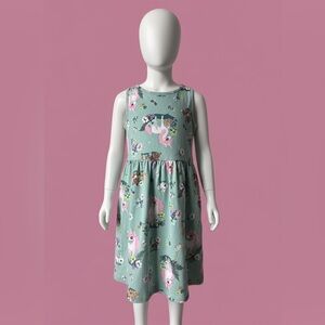 Unicorn Print Kids Dress